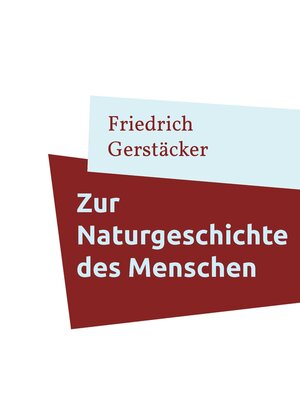 cover image of Zur Naturgeschichte des Menschen